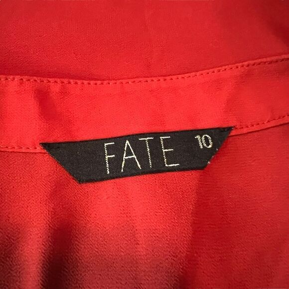 3 for $30! Fate orangey long sleeve dress. - Picture 3 of 11